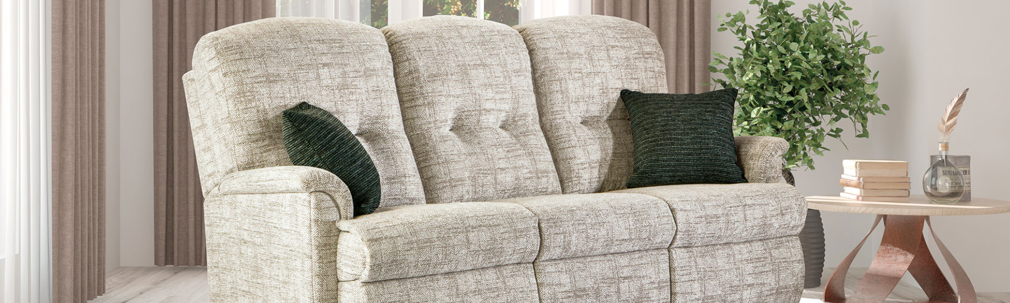 Fabric 3 Seater Sofas